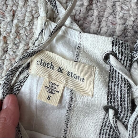 Anthropologie Cloth & Stone Halter Linen Mini Dress - Picture 4 of 12